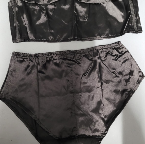 Hot Sell Women Underwear Wine Red Satin Sexy Linge - Picture 2 of 2